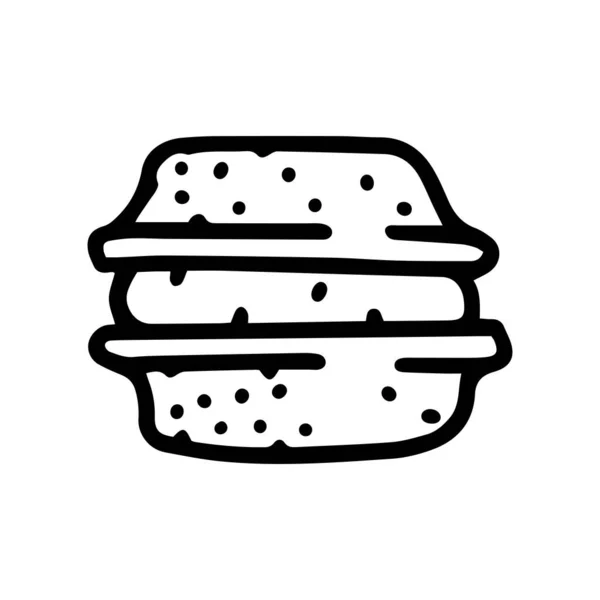 Macaroon lijn vector doodle eenvoudig pictogram ontwerp — Stockvector