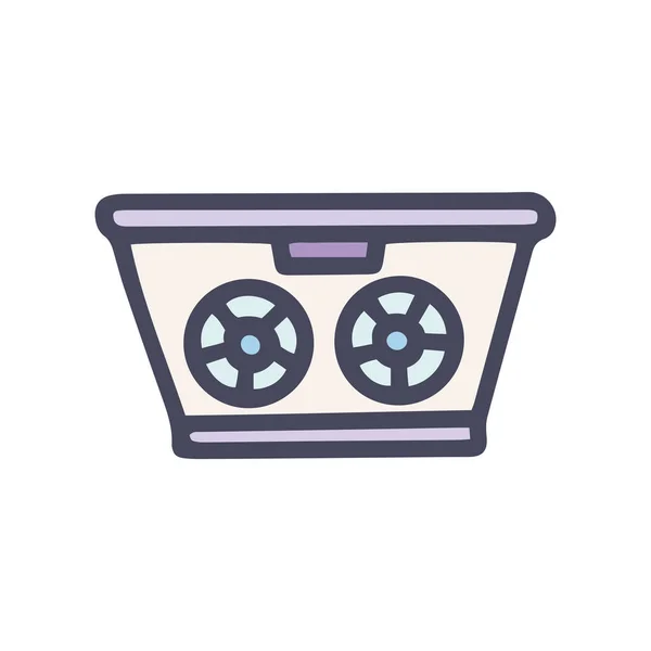 Colmena brood box vector de color garabato icono simple — Vector de stock