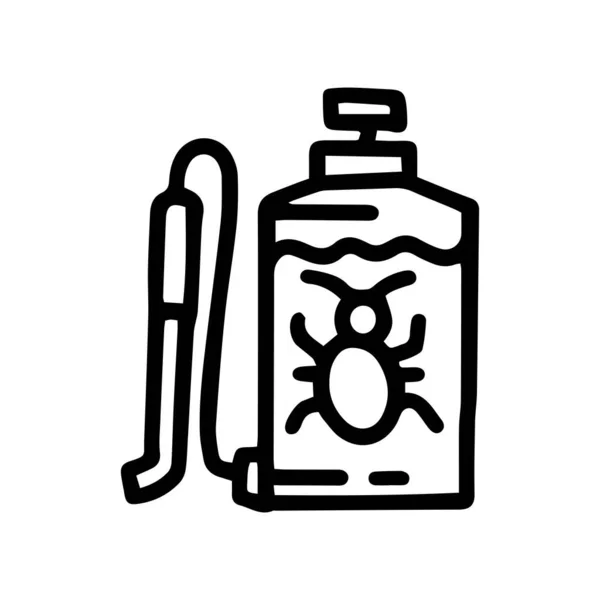 Pesticidy line vektor čmáranice jednoduchý design ikon — Stockový vektor