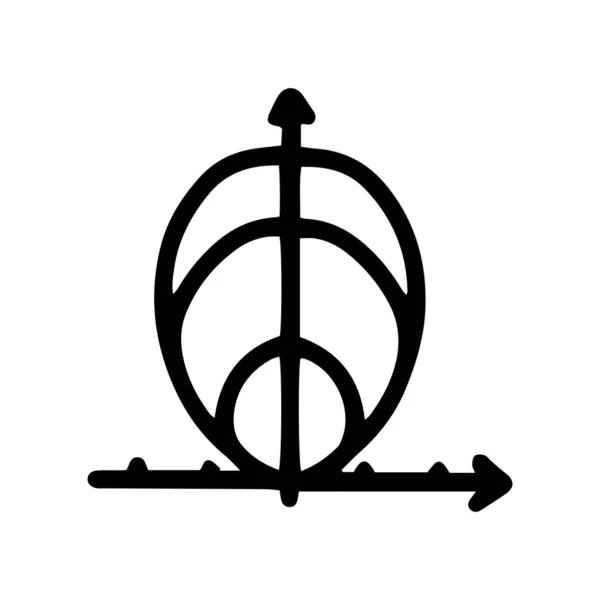 Polar chart line vector doodle simple icon — Stock Vector