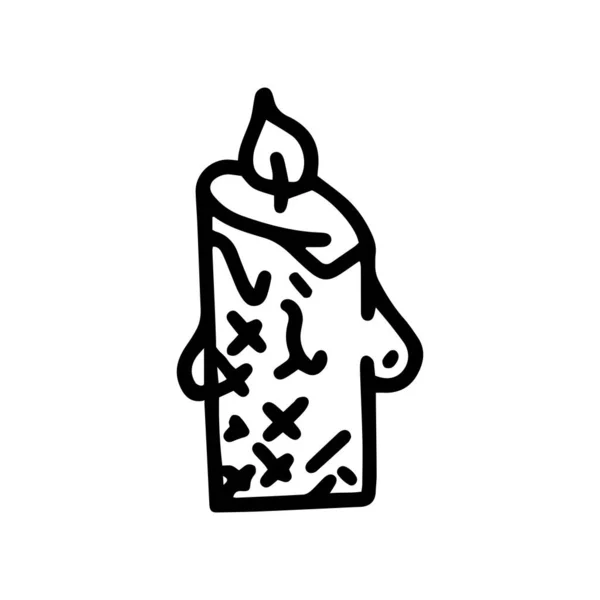 Κερί μέλισσας γραμμή διάνυσμα doodle απλό εικονίδιο — Διανυσματικό Αρχείο