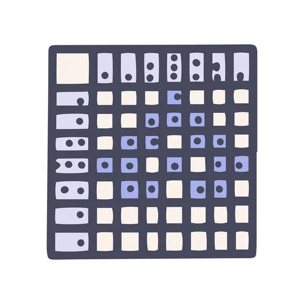 Nonogram couleur vecteur doodle conception icône simple — Image vectorielle