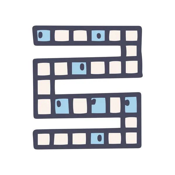 Cadena crucigrama vector de color garabato icono simple — Vector de stock