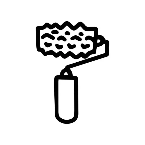Plaster miodu rolki linii wektor doodle prosty ikona — Wektor stockowy