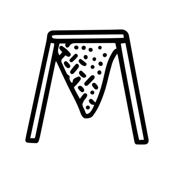 Linea di filtrazione miele vettore doodle semplice icona — Vettoriale Stock