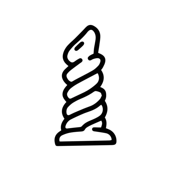 Dildo line vector doodle simple icon design — Stockvektor