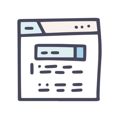 arama sayfası renk vektörü karalaması basit simge