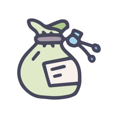 Magnezya renk vektörü basit karalama simgesi