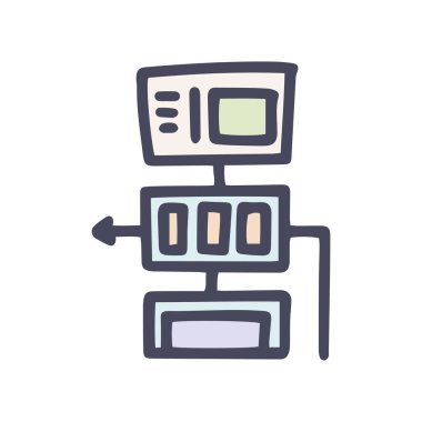 site haritası renk vektörü karalama basit simgesi