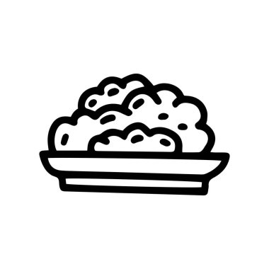 kıymalı et çizgisi vektör karalaması basit simge