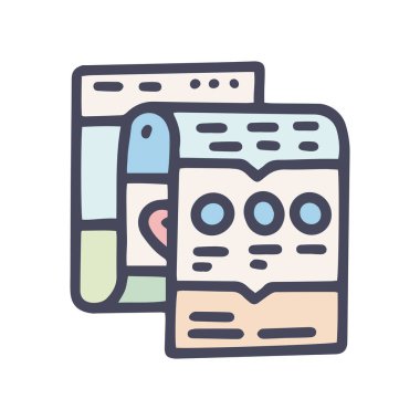 İniş sayfası renk vektörü karalaması basit simge