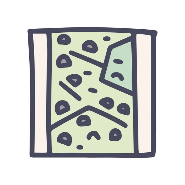 Mur d'escalade couleur vecteur gribouille icône simple — Image vectorielle