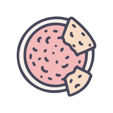 kırmızı salsa rengi vektör karalaması basit simge