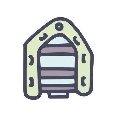 kauçuk tekne renk vektör karalama basit simge