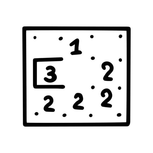 Obracanie płoty puzzle linii wektor doodle prosty ikona — Wektor stockowy
