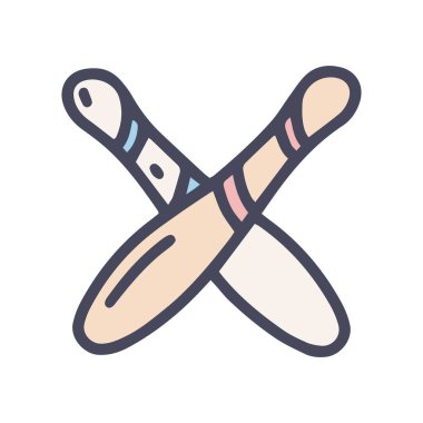 Beyzbol sopaları renk vektör karalaması basit simge