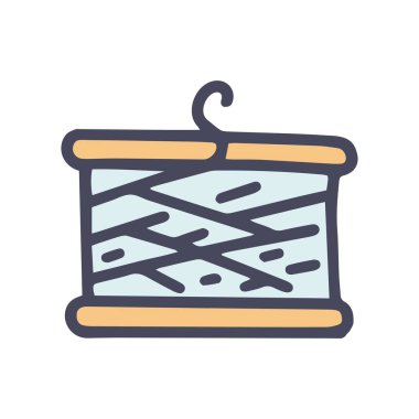 balıkçı çizgisi renk vektörü karalaması basit simge