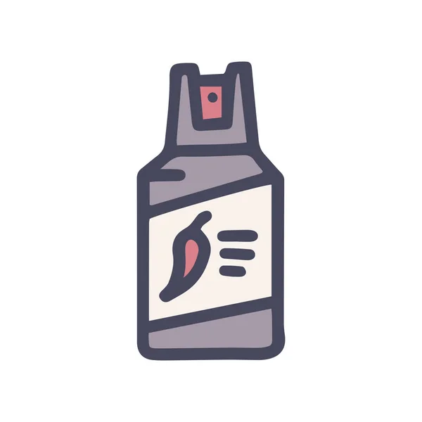 Pepper spray color vector doodle simple icon — 스톡 벡터