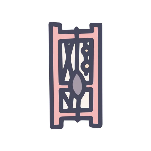 Flotteur de pêche plates-formes couleur vectoriel doodle icône simple ensemble — Image vectorielle