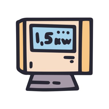 Güç düzenleme renk vektörü karalaması olan ısı topu basit simge