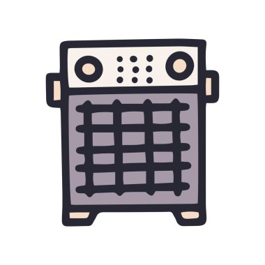 ısı topu ön ızgara renk vektörü basit simge karalama