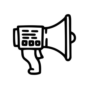 hoparlör hattı vektör karalaması basit simge tasarımı