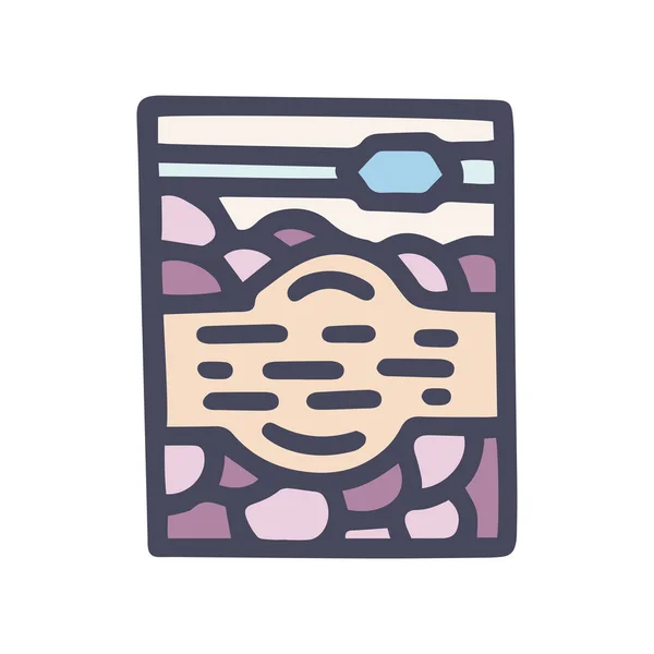 Chaudières de pêche à la carpe couleur vecteur gribouille icône simple — Image vectorielle