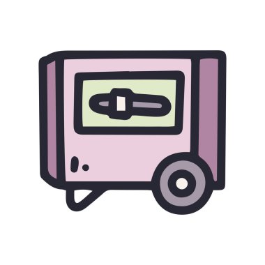 Düzenleyici renk vektörü karalama basit simgesine sahip inşaat ısıtıcısı