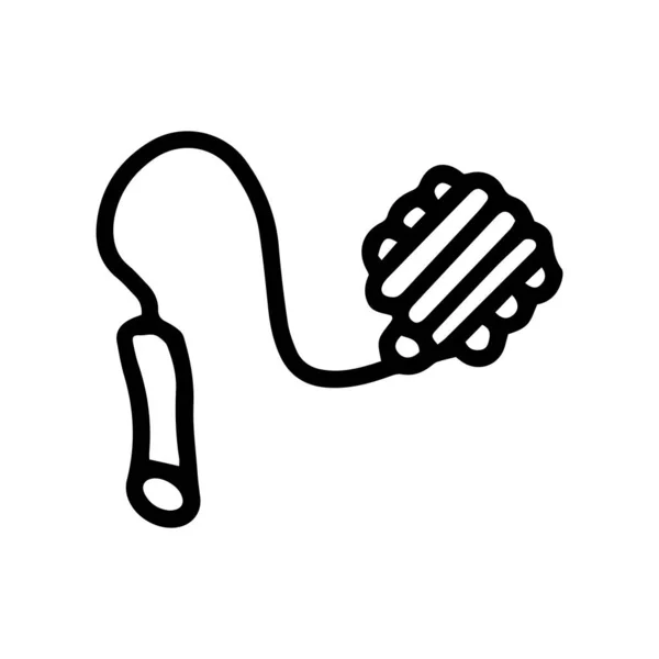 Singe poing arme ligne vecteur gribouiller icône simple — Image vectorielle