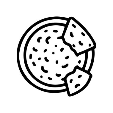 Salsa sosu çizgisi vektör karalaması basit simge