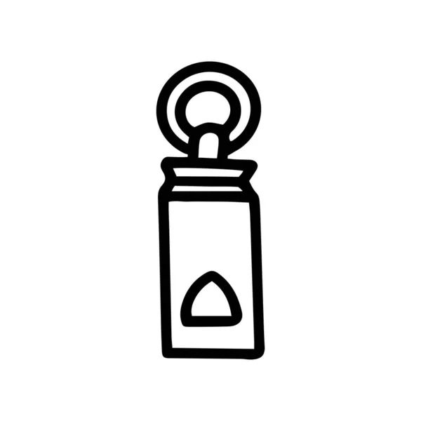 Hiking survival whistle line vector doodle simple icon - Stok Vektor