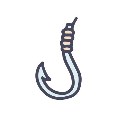 balık kancası renk vektörü karalaması basit simge