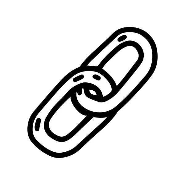 Link edifício vetor de linha doodle ícone simples — Vetor de Stock