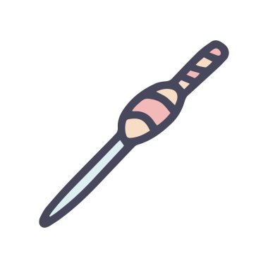 balıkçılık renk vektörü karalama basit simge