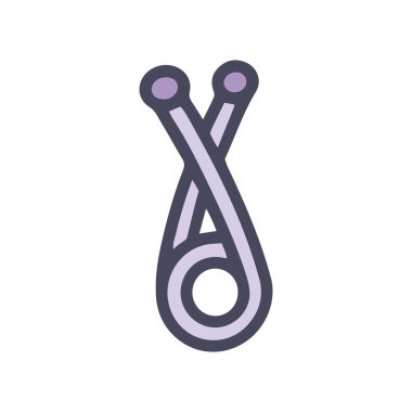 balık ağzı ayırıcı renk vektörü basit bir simge çizer