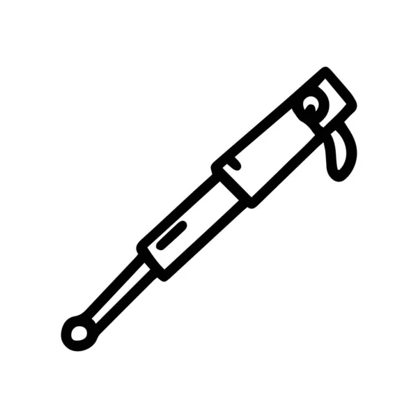Ligne de bâton télescopique vecteur doodle icône simple — Image vectorielle