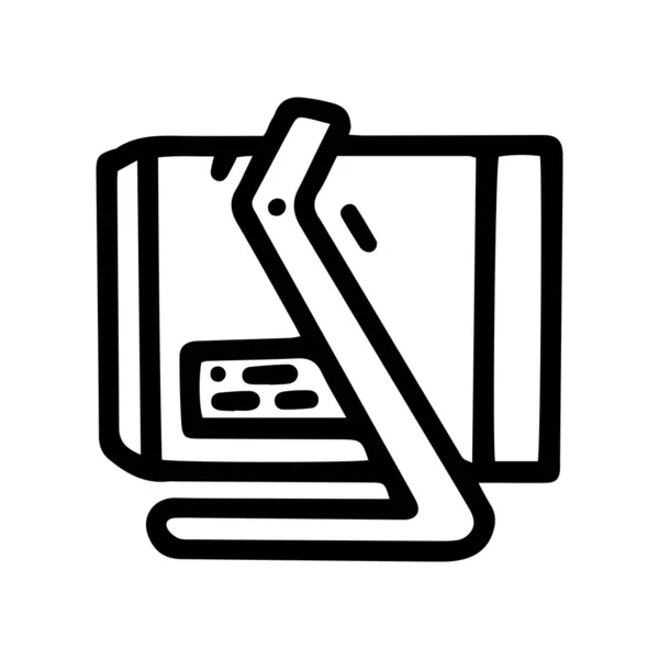 Construção aquecedor linha vetor doodle ícone simples — Vetor de Stock