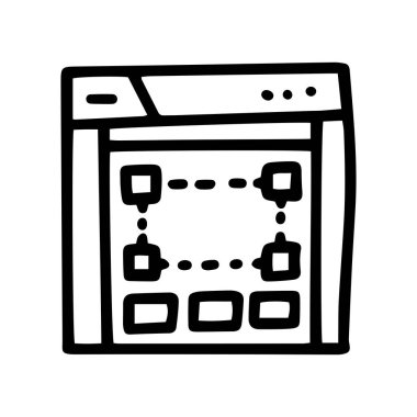 Web sitesi oluşturucu satırı vektör karalaması basit simge