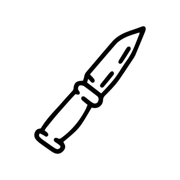 Auto defensa cuchillo línea vector garabato icono simple — Archivo Imágenes Vectoriales
