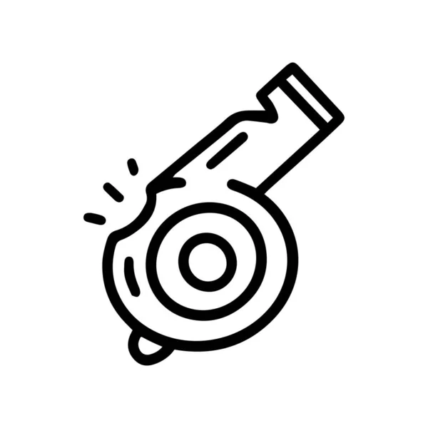 Whistle line vector doodle simple icon design —  Vetores de Stock