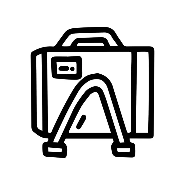 Outdoors heat cannon line vector doodle simple icon — Stockový vektor