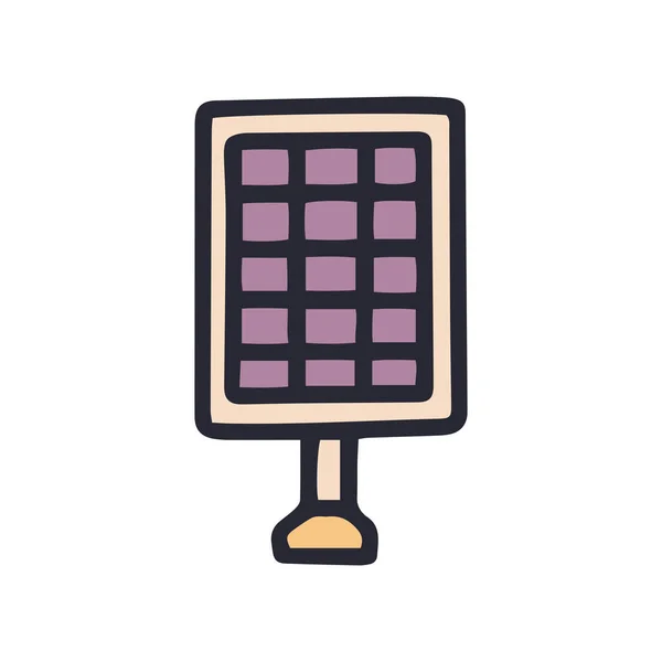 Solar battery color vector doodle simple icon — Stockový vektor
