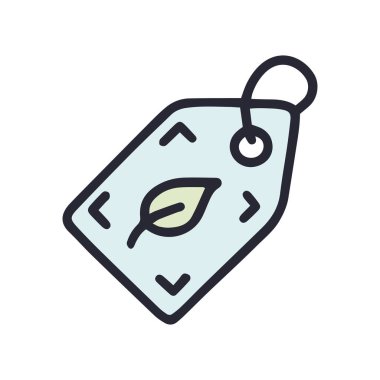 yeşil enerji etiketi renk vektörü basit simge