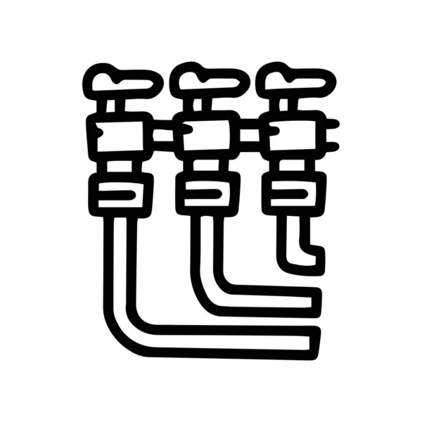 Heating distribution unit line vector doodle simple icon — 图库矢量图片