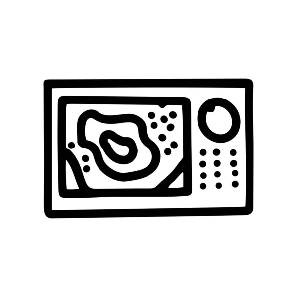 Fishfinder line vector doodle simple icon design — Vetor de Stock
