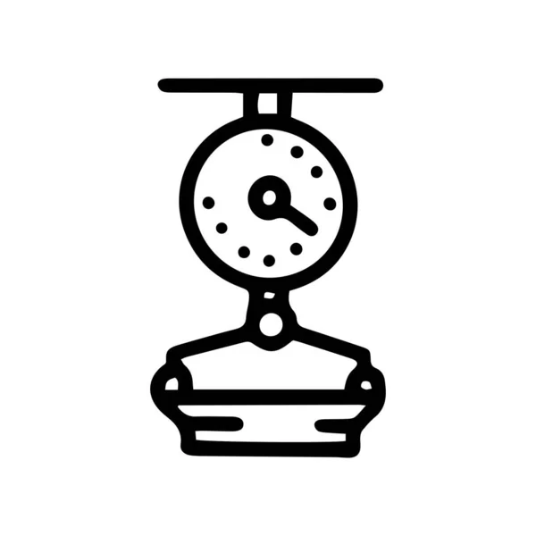 Fishing hanging scales line vector doodle simple icon — 图库矢量图片