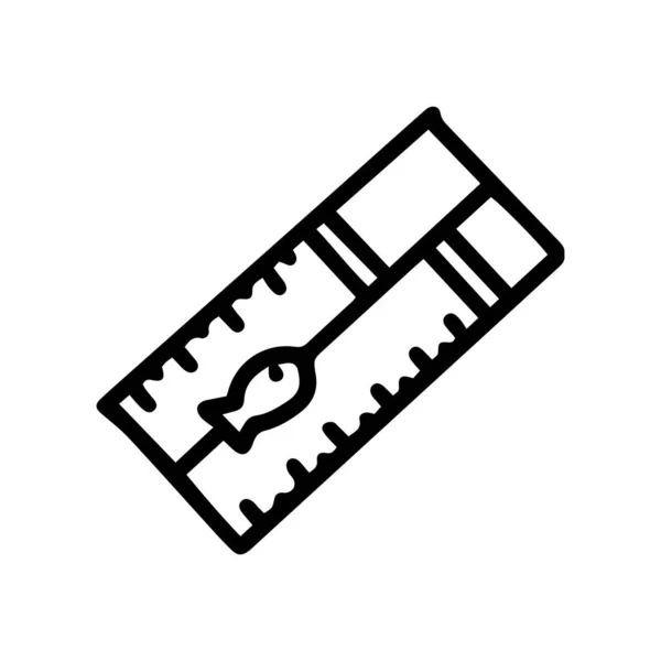Fisherman ruler line vector doodle simple icon — Wektor stockowy
