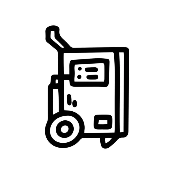 Vector de línea de cañón de calor portátil garabato icono simple — Archivo Imágenes Vectoriales