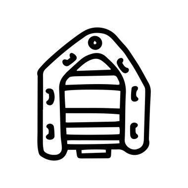 kauçuk bot çizgisi vektör karalaması basit simge