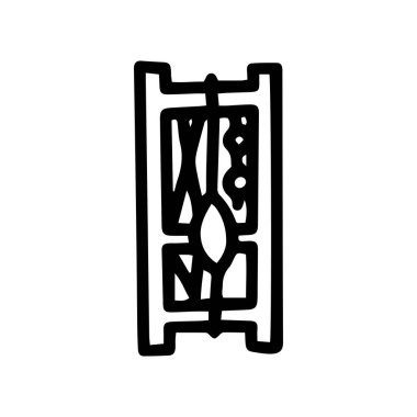 Hazır balık tutma platformları vektör çizgisi karalama basit simgesi